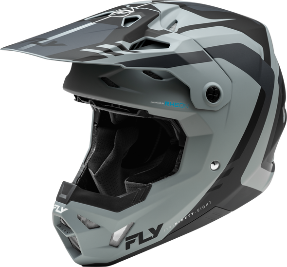 Fly Racing Yth Formula Cp Krypton Helmet Matte Grey/Black Yl 73-0035Yl