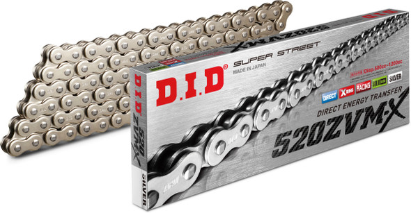 D.I.D Super Street 520Zvmxs-100L X-Ring Chain Nickel 520Zvmxs100Z