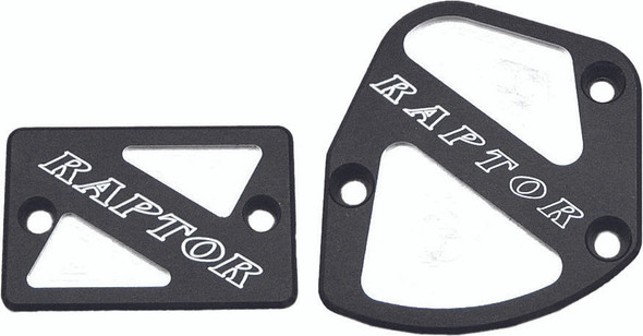 Modquad Throttle & Brake Cover Set Black Logo Raptor Tset1-Rblk