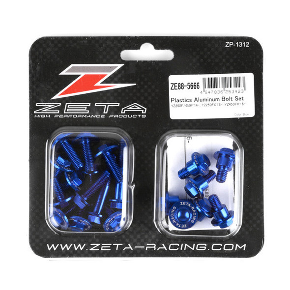 Zeta Aluminum Bolt Kit Blue Ze88-5666