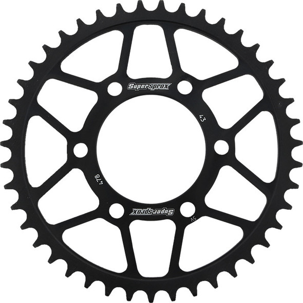 Supersprox Rear Sprocket Steel 43T-520 Blk Kaw Rfe-478-43-Blk