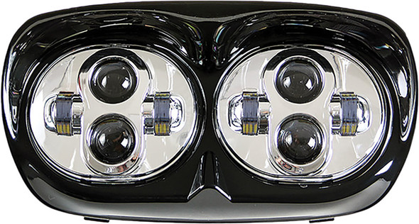 Pathfinder Road Glide Led Headlight `98-13 Chrome Hrgledac