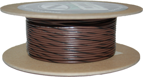 Namz Custom Cycle #18-Gauge Brown/Black Stripe 100' Spool Of Primary Wire Nwr-10-100