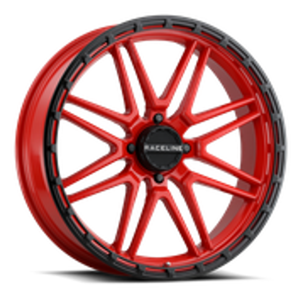 Raceline Krank Xl Wheel 20X7 4/156 3.5+3.5 (0Mm) Blk/Red A11R-20756-00