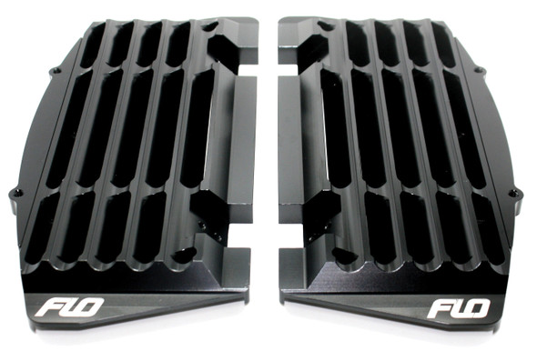 Flo Motorsports High Flow Radiator Braces Black Flo 754Blk