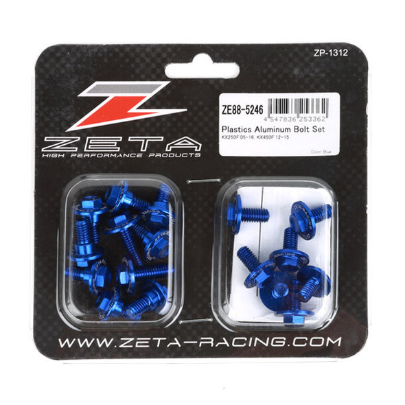 Zeta Aluminum Bolt Kit Blue Ze88-5246