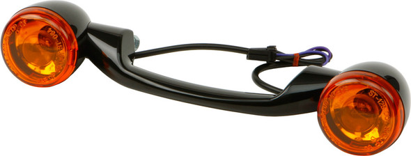 Harddrive Turnsignal Light Bar Black W/Amber Lenses 161801
