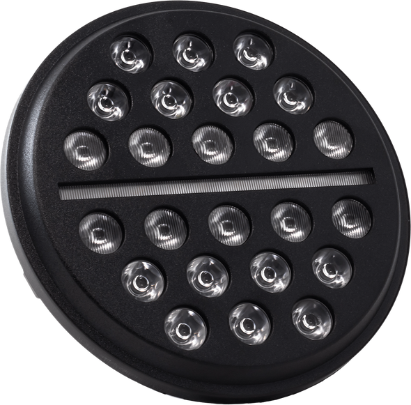 Letric Lighting Co 7" Led Buck Shot Headlight Blk Indian Llc-Ilhc-7B