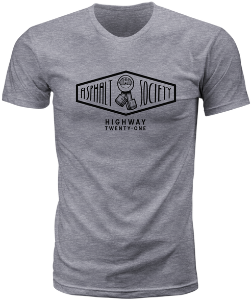 Highway 21 Asphalt Society Tee Heather Grey Sm 489-1941S