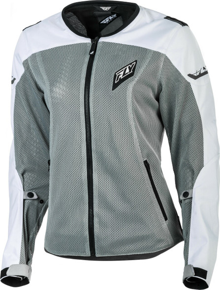 Fly Racing Women'S Flux Air Mesh Jacket White/Grey 3X #6179 477-8047~7