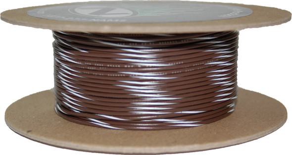 Namz Custom Cycle #18-Gauge Brown/White Stripe 100' Spool Of Primary Wire Nwr-19-100