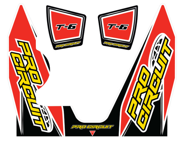 Pro Circuit T-6 Wrap/End Cap Decal Yz450F Replacement Muffler Stickers Dc14T6-Yz450F