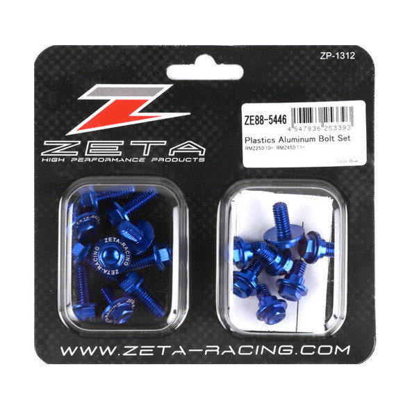 Zeta Aluminum Bolt Kit Blue Ze88-5446