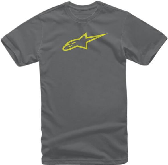 Alpinestars Ageless Tee Charcoal/Hi Vis Yellow Md 1032-72030-1855-M