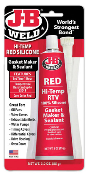 Jb Weld High Temperature Red Acetoxy -3Oz 31314