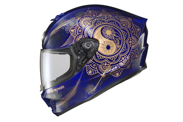 Scorpion Exo Exo-R420 Full Face Helmet Namaskar Blue Xs 42-1622