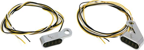 Letric Lighting Co Switchback Led Turn Signal Chrome  White Run/Amber Turn Llc-Mmm-C