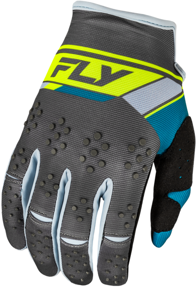 Fly Racing Kinetic Prix Gloves Charcoal/Hi-Vis 3X 377-4113X