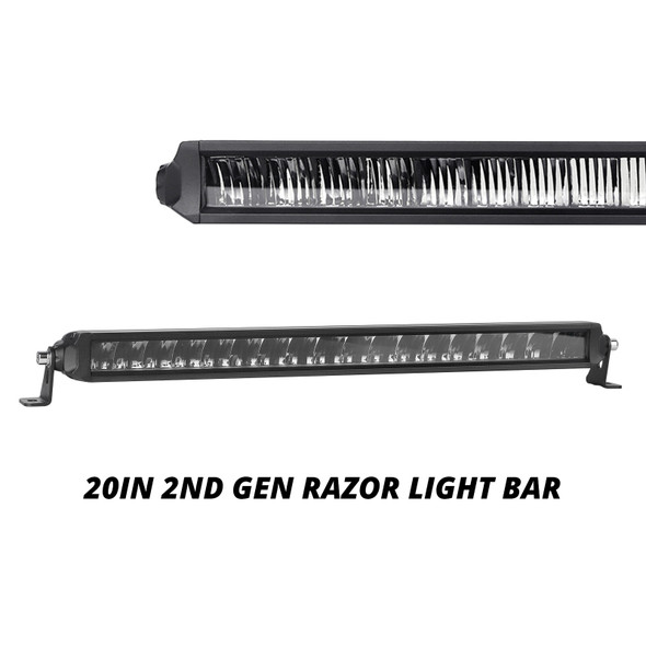 Xk Glow 20" Razor Light Bar Aux High Beam Without Harness Xk064020-D