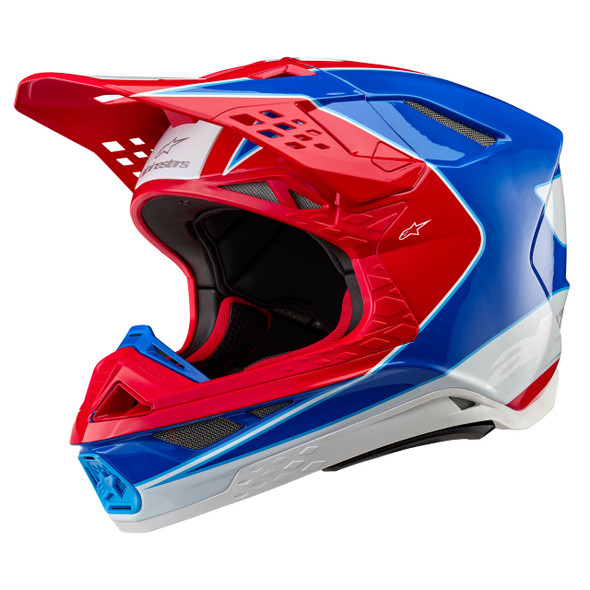 Alpinestars Supertech S-M10 Bale Helmet Bright Red/Blue Glossy Sm 8301923-3017-S