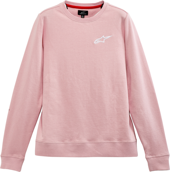 Alpinestars Womens Ageless Chest Crew Fleece Pink Lg 1232-51820-3100-L