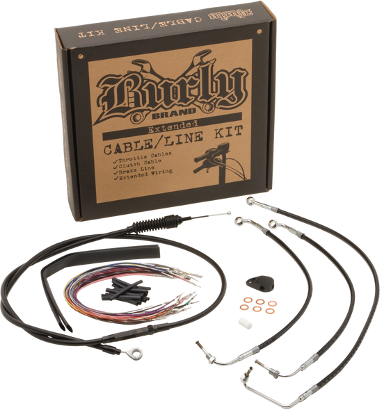 Burly Brand Burly Cntrl Kit 16" Ape Black Non-Abs B30-1174
