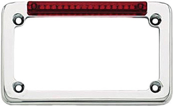 Sdc Led License Plate Frame Chrome W/Red Lens 2001