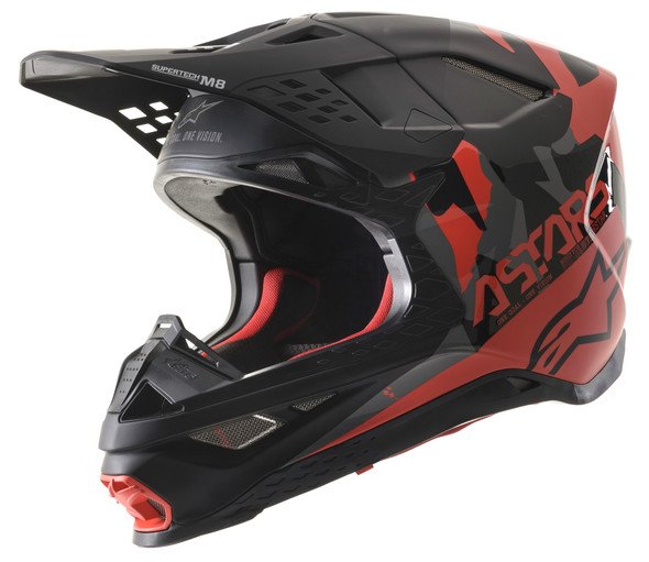 Alpinestars S.Tech S-M8 Echo Helmet Black/Grey/Red Fluo/M&G Xs 8302621-1116-Xs
