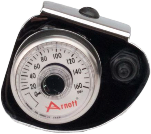 Arnott Pressure Gauge & Bracket W/Toggle Switch Chrome K-2638