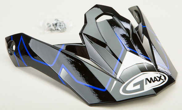 Gmax Visor W/Screws Step Mx-86 Black/Blue G086039