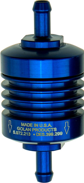 Golan Mini Fuel Filter Blue 5/16" Barb Fitting 60-312C-Blue