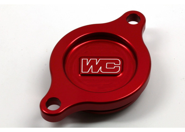 Works Oil Filter Cover Red Suz 27-135