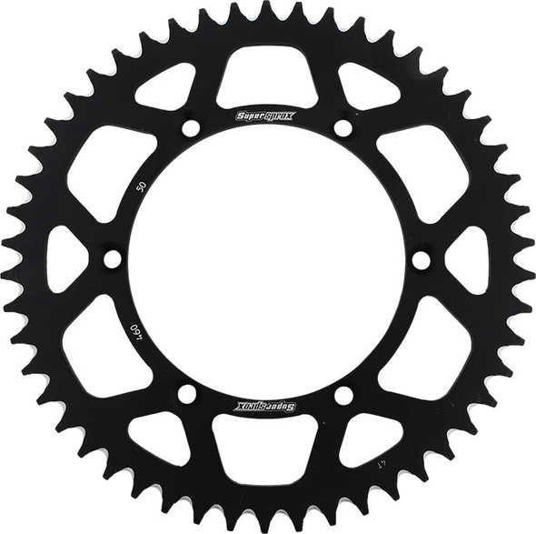 Supersprox Rear Sprocket Aluminum 50T-520 Blk Kaw Ral-460-50-Blk