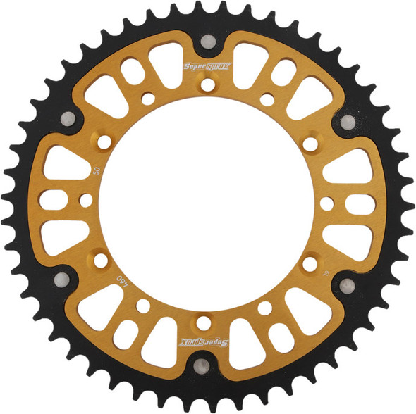 Supersprox Rear Stealth Sprocket Alu/Stl 50T-520 Gld Kaw Rst-460-50-Gld