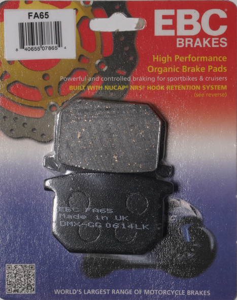 EBC Brake Pads Fa65 Organic Fa65