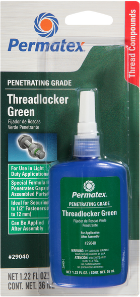 Permatex Penetrating Grade Threadlocker Green 36 Ml 29040