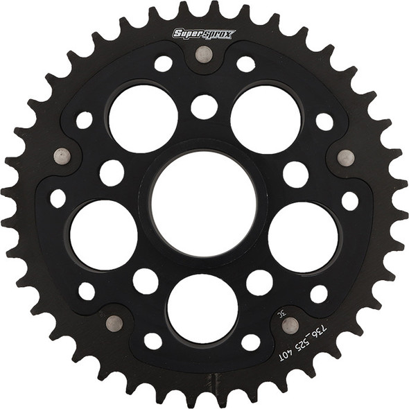 Supersprox Rear Stealth Sprocket Alu/Stl 40T-525 Blk Duc Rst-736525-40-Blk