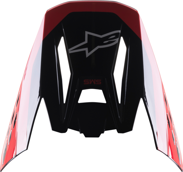 Alpinestars S-M5 Beam Visor Black/Red Glossy 8983622-1333-Os