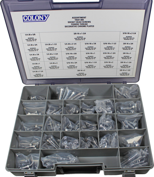 Colony Machine Hardware Assortment Tray Sockethead Screws Coarse Tray-009