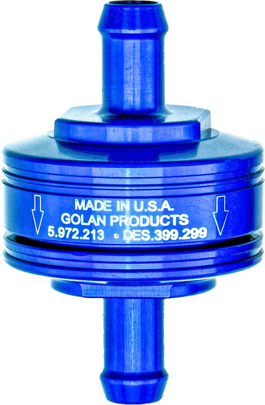 Golan Super Mini Fuel Filter Blue 1/4" Barb Fitting 70-250G-Blue