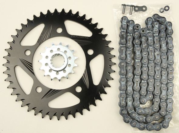 Vortex Sprocket/Chain Kit Stl/Alu 15/45T Blk Rx3 520-108L Blk Ck6324