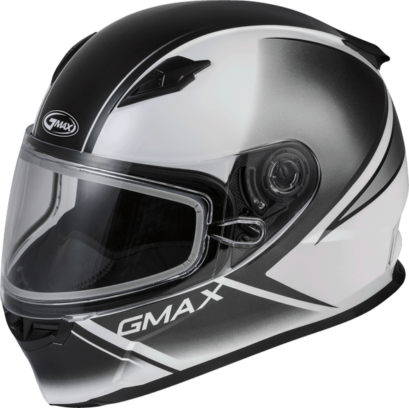 Gmax Ff-49S Full-Face Hail Snow Helmet White/Black 3X G2495019