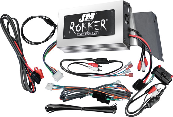 J&M Rokker P800W 4-Ch Amp Kit 06-13 Fltr Custom Jamp-800Hr06-Rcp