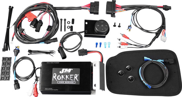 J&M Rokker Xxr 400W 2-Ch Amp Kit 98-20 Flhr Jamp-400Rk14-Blu