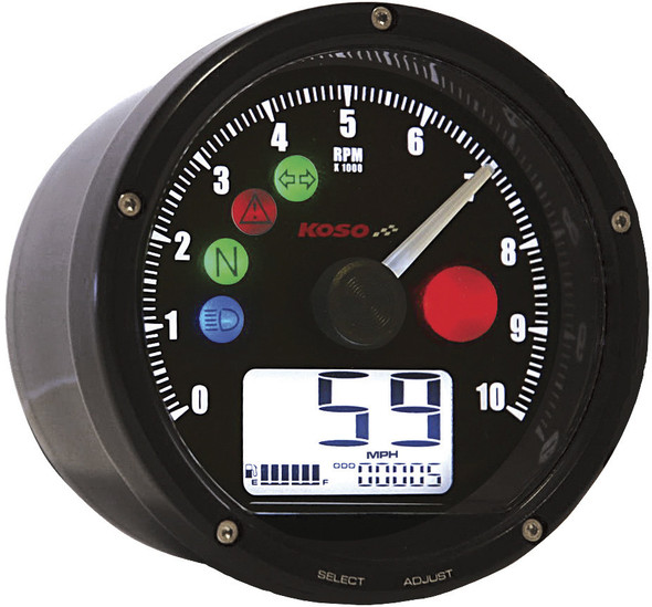 Koso Tnt-01 Multifunction Speedometer Black Ba035K00-Hd