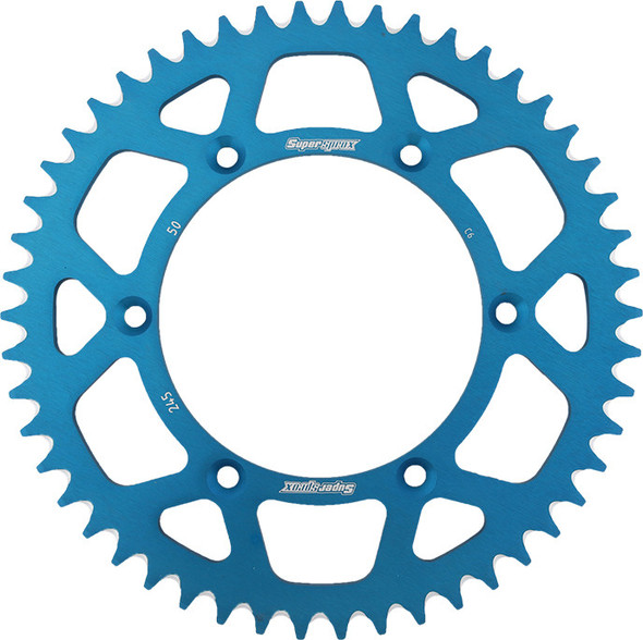 Supersprox Rear Sprocket Aluminum 50T-520 Blu Yam Ral-245-50-Blu