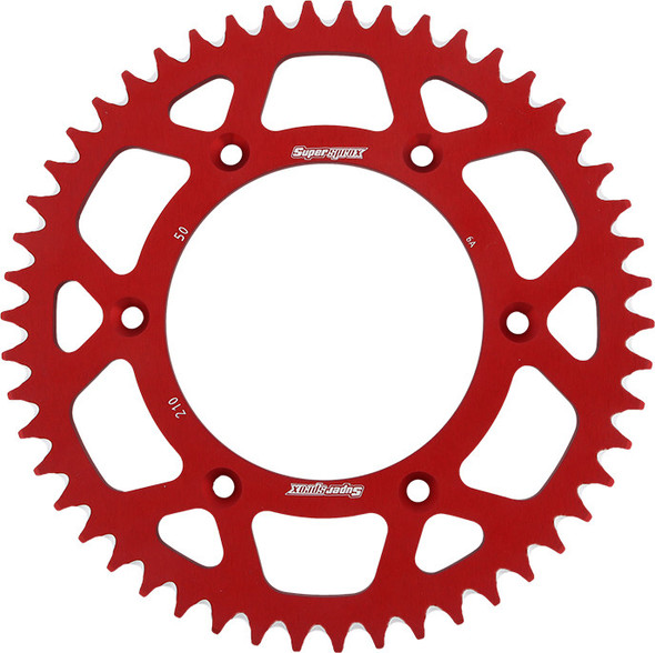 Supersprox Rear Sprocket Aluminum 50T-520 Red Hon Ral-210-50-Red