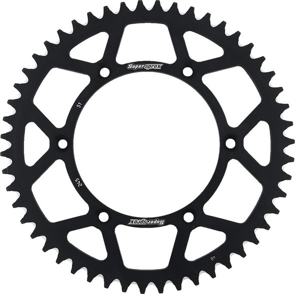 Supersprox Rear Sprocket Aluminum 51T-520 Blk Yam Ral-245-51-Blk