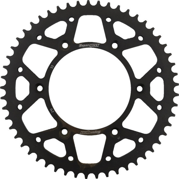 Supersprox Rear Sprocket Steel 53T-520 Blk Hon Rfe-210-53-Blk