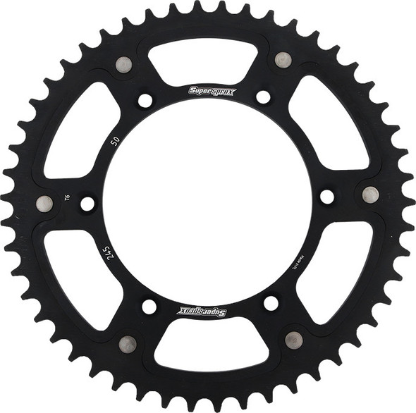 Supersprox Rear Stealth Sprocket Alu/Stl 50T-520 Blk Yam Rst-245-50-Blk